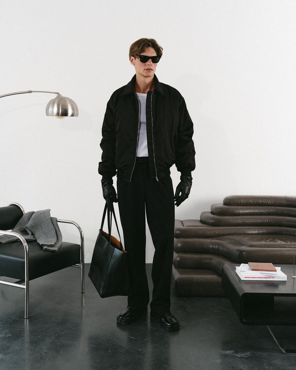 Black bomber jacket