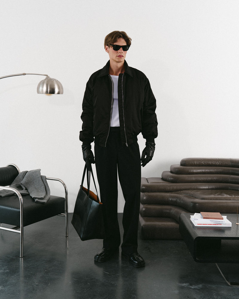Black bomber jacket