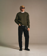 Olive woolen sweater