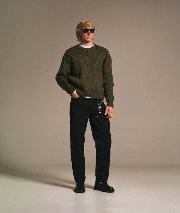 Olive woolen sweater