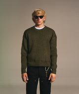 Olive woolen sweater