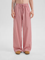 Піжамні штани в червону смужку