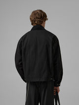 Black Work jacket with metal closures