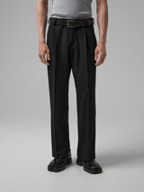 Classic black cropped trousers