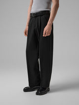 Classic black cropped trousers