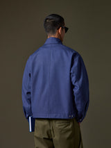 Veste bleu foncé avec fermetures métalliques