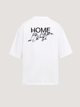 Біла футболка оверсайз "Home"