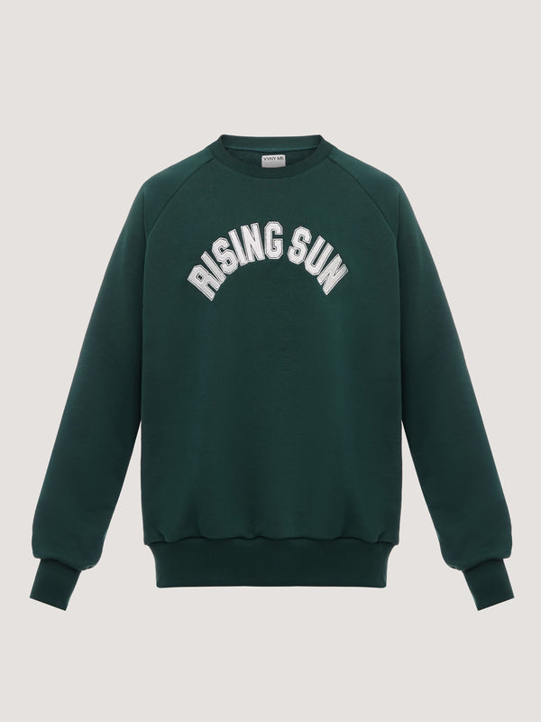 Green Sweatshirt "Rising Sun"