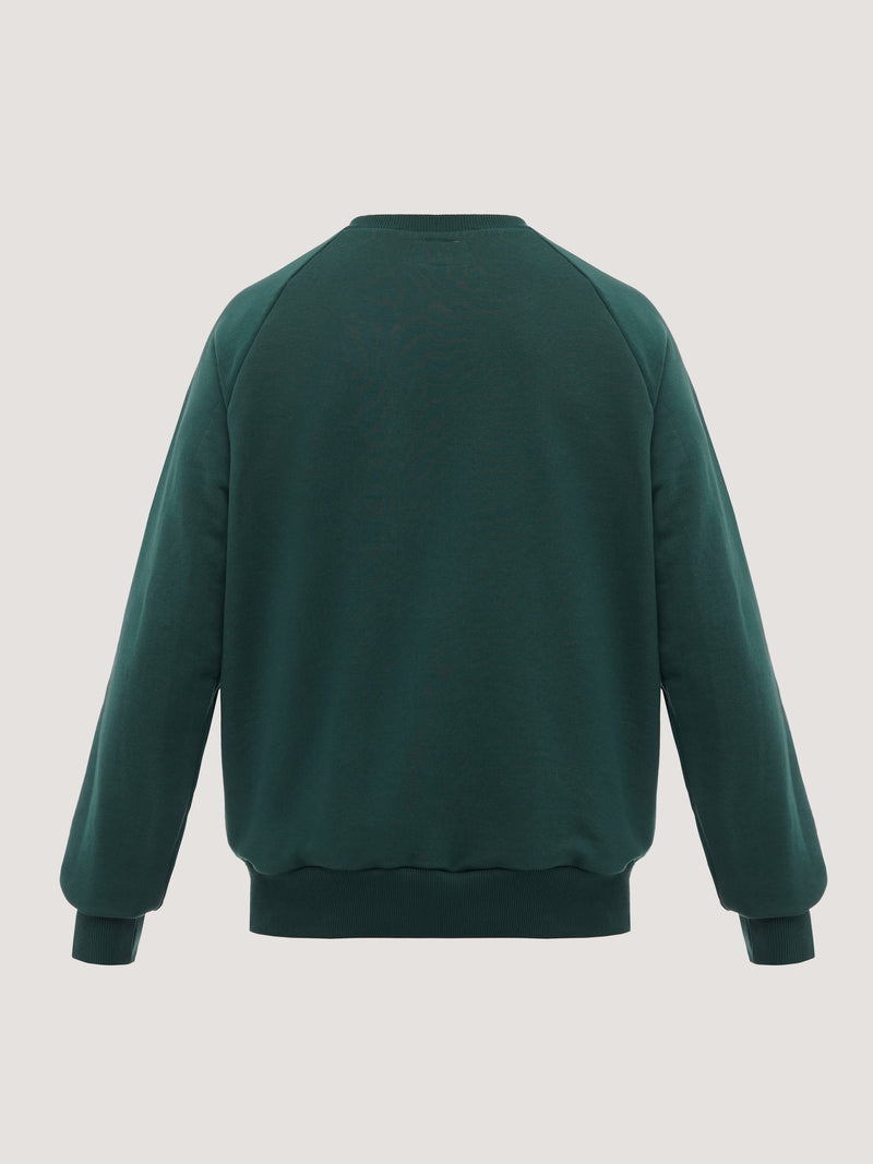 Le Sweatshirt Vert "Soleil Levant" 