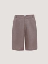 Brown Linen Shorts