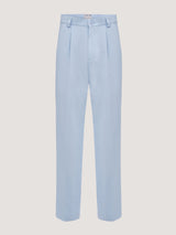 Le Pantalon en coton bleu clair 